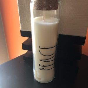 Rae Dunn New Peace Candle Cork Top Coconut Blooms